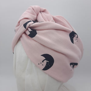 Turbante rosa luna