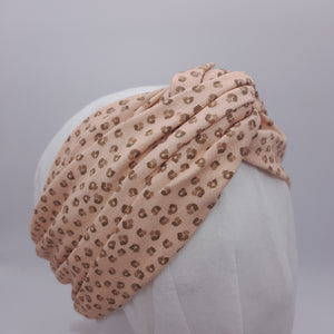 Turbante animal print crema